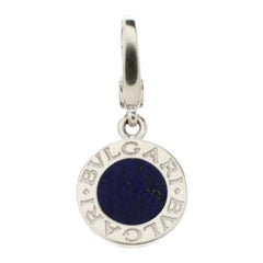 Bvlgari Lapis Lazuli 18K White Gold Pendant Charm