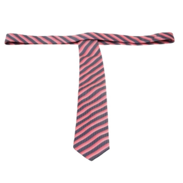 Boss By Hugo Boss a righe diagonali rosse e blu navy  Cravatta in seta jacquard in vendita