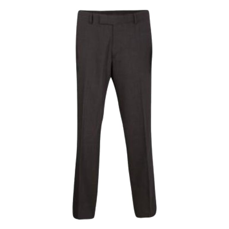 Boss By Hugo Boss Grey Wool Blend Tailored Trousers XXL in vendita