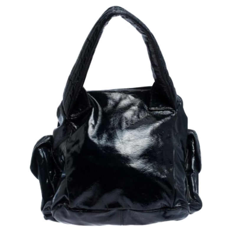 Givenchy Mitternachtsblau Lackleder Hobo