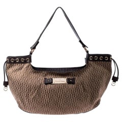 Aigner Beige/Brown Signature Canvas and Leather Shoulder Bag