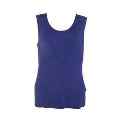 Armani Collezioni Blue Jersey Tank Top L