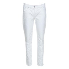 Michael Kors White Denim Straight Fit Jeans M