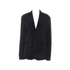 Emporio Armani Black Stretch Nylon Blazer L