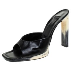 Casadei Black Leather Open Toe Sandals Size 41