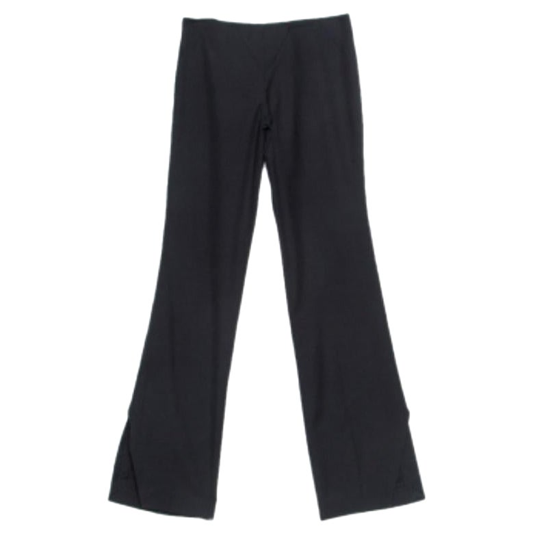 Alexander McQueen - Pantaloni svasati a gamba larga in lana nera S in vendita