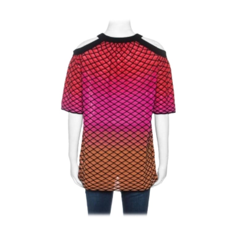 M Missoni Top a spalla fredda in maglia testurizzata multicolore S.I.M. in vendita