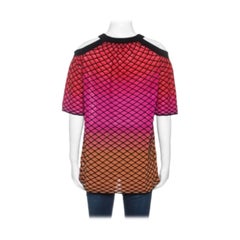 M Missoni Multicolor Textured Knit Cold Shoulder Top S