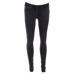 Burberry Brit Dark Grey Denim Skinny Low Rise Jeans M