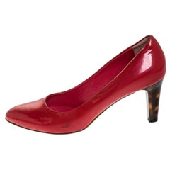 Bally Pink Patent Leather Round Toe Pumps Size 41