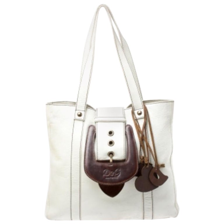 Dolce & Gabbana Fourre-tout à boucles en cuir Whiting/Buckle