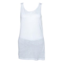 M Missoni White Jersey Sleeveless Tank Top M