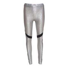 Just Cavalli Metallic Patched Stretch Knit Leggings M