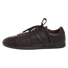 Dolce & Gabbana Brown Suede and Leather Low Top Sneakers Size 44