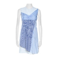 Victoria Victoria Beckham White Paneled Cotton Overlay Mini Dress S