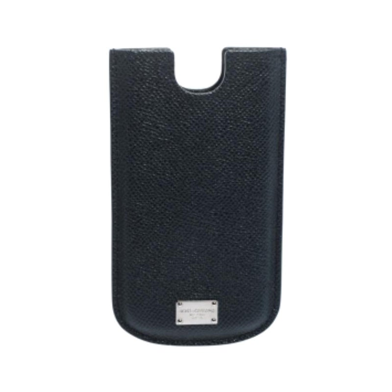 Dolce & Gabbana Custodia per iPhone 5 in pelle blu scuro in vendita