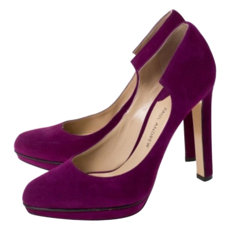 This pair of stunning pumps by Paul Andrew is the epitome of sophistication. These pumps are made from suede and reflect the latest trends in fashion. They are styled with pointed toes, 11.5 cm heels and a sculpted top line. They are finished with