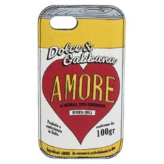 Dolce & Gabbana Multicolor Amore Print Leather iPhone 7 Case