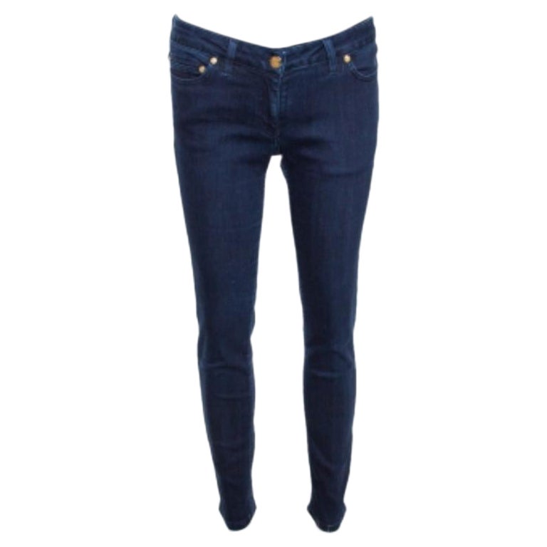 Roberto Cavalli Indigo Denim Tapered Fitted Jeans M in vendita