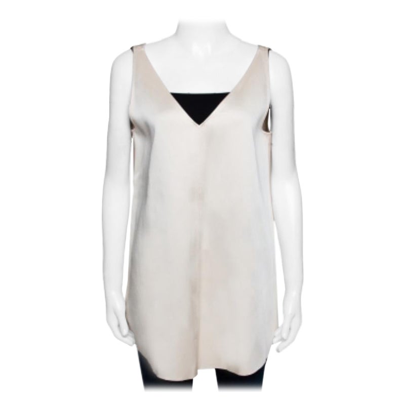Joseph Cream Double Satin Davis A Line Top M en venta