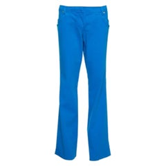 Roberto Cavalli Blue Stretch Cotton Straight Leg Jeans L