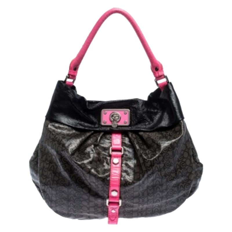 Marc by Marc Jacobs Mehrfarbiger beschichteter Stoff und Leder Lil Riz Hobo im Angebot