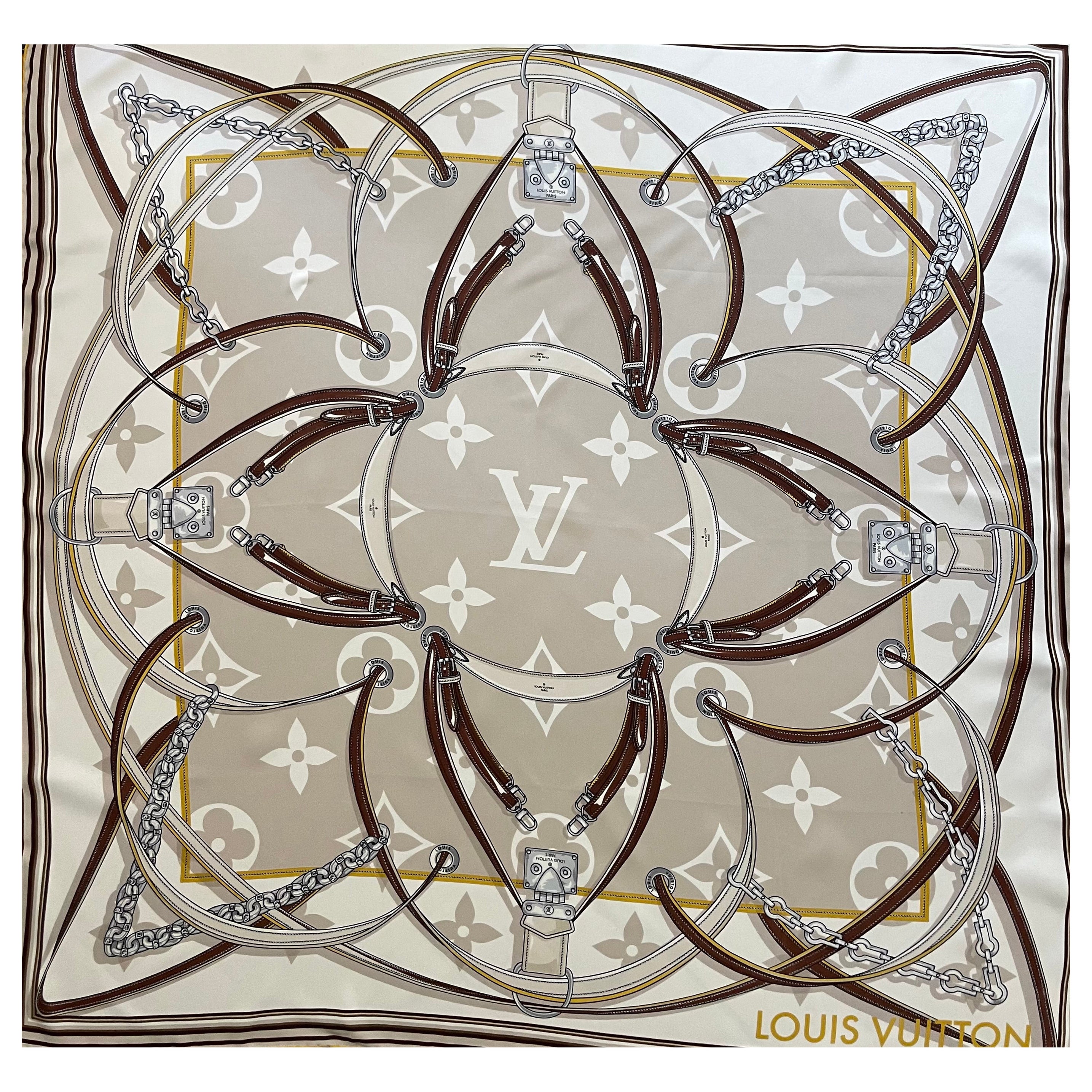 Pañuelo de seda "Cadena" Louis Vuitton en venta