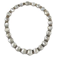 Sterling Necklace with Moonstones 2
