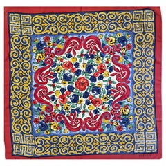 Givenchy Silk Scarf Red and Flower