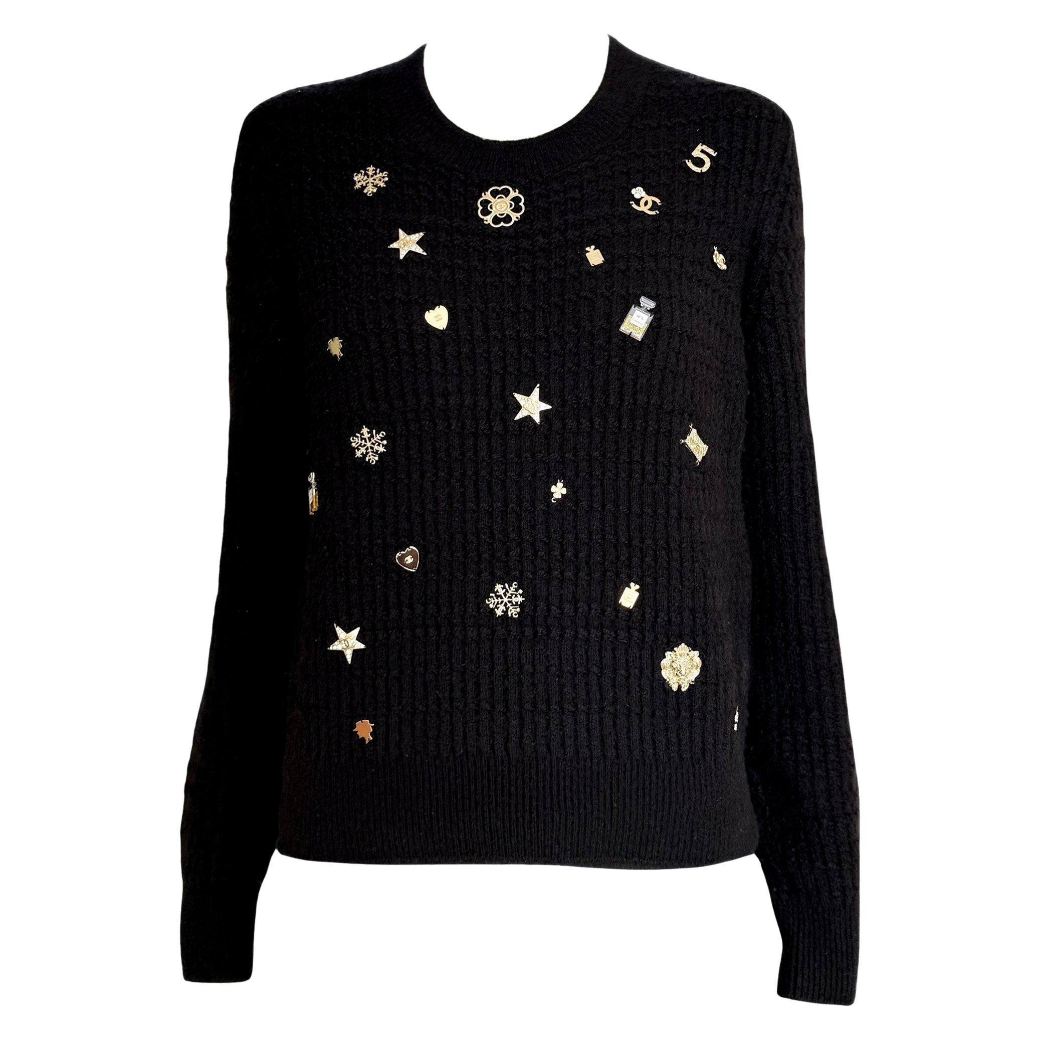 Chanel Neuer Margot Robbie Style Lucky Charms Pullover 38 FR im Angebot