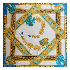 Foulard en soie Cartier multiéléphant "Must Be Cartier"