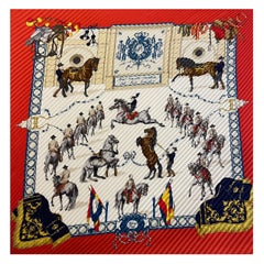 Hermès Plisé Silk Scarf " Escuela Andaluza" 1996