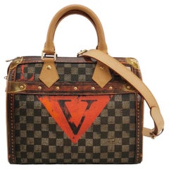 Louis Vuitton Speedy 25 Bandouliere Damier Ebene Time Trunk Brown Multicolor