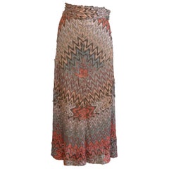 Missoni skirt with pink belt