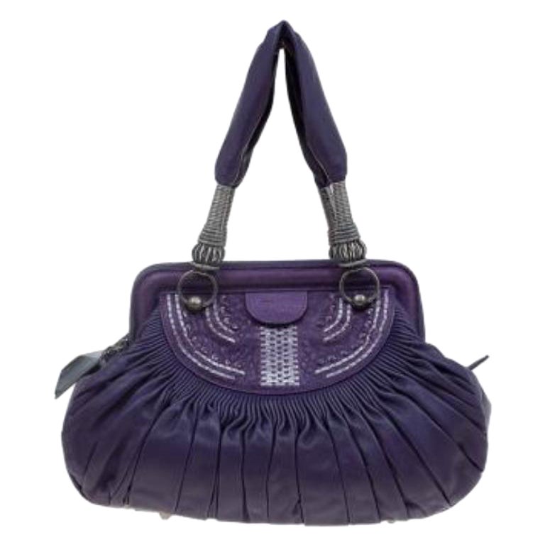 Dior, la borsa Plisse in pelle plissettata viola in vendita