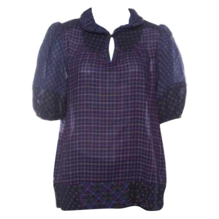Marc by Marc Jacobs Poloshirt mit Puffärmeln aus gemischter Wolle und Seidenmischung L im Angebot