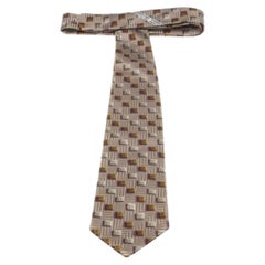 Ermenegildo Zegna Vintage Multicolor Silk Jacquard Traditional Tie