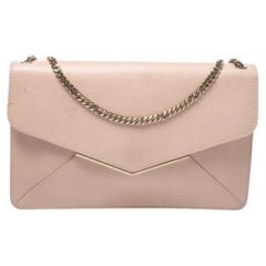 Furla Peach Leather Envelope Shoulder Bag