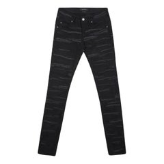 Isabel Marant Black Embroidered Denim Skinny Jeans S