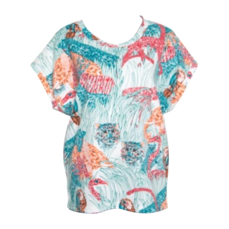 Paul & Joe - Top in cotone stampato Jungling multicolore con manica a soffietto XL
