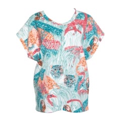 Paul & Joe Multicolor Jungle Printed Cotton Dolman Sleeve Top XL