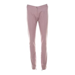 Ermanno Scervino Lavender Cotton Stretch Tapered Trousers M