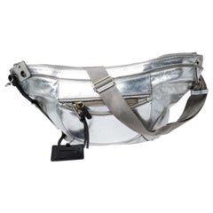 Chloe Metallic Silver Leather Fanny Crossbody Bag