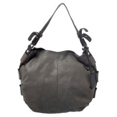 Furla Grey Leather Hobo