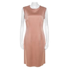 Lanvin  Beige Stretch-Wool Sleeveless Sheath Dress M