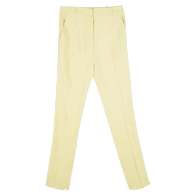 Balenciaga Yellow High Waist Tapered Pants S