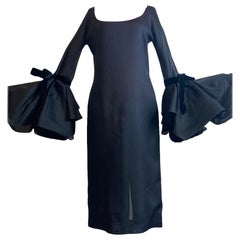 Black Yves Saint Laurent dress.