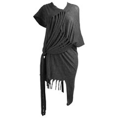Junya Watanabe for Comme des Garcons Deconstructed Fine Knit Fringe Dress