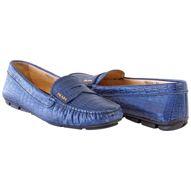 prada crocodile loafers