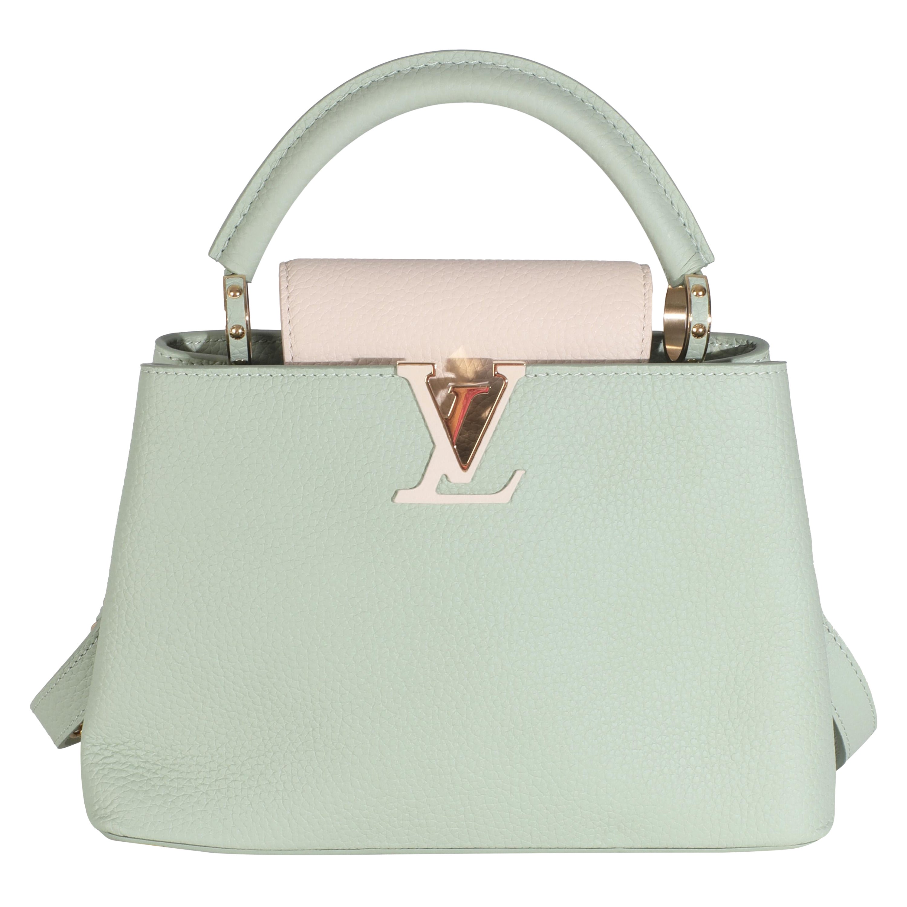 Louis Vuitton Jade Taurillon Fiore Capucines BB in vendita